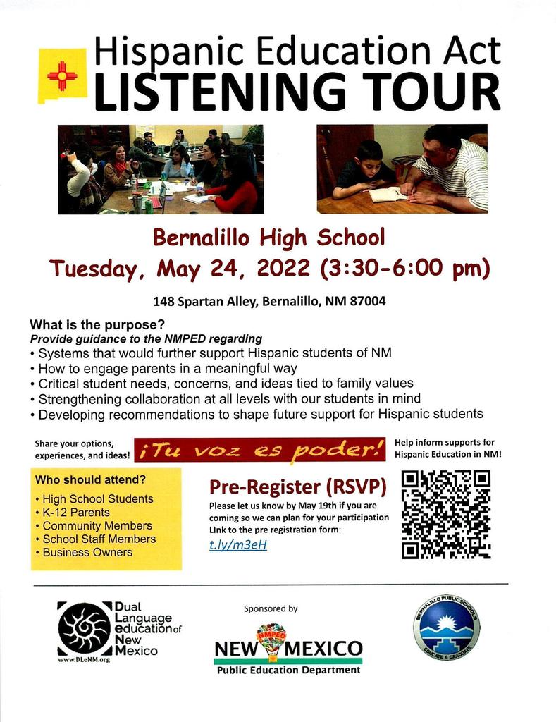 Hispanic Education Act Listening Tour