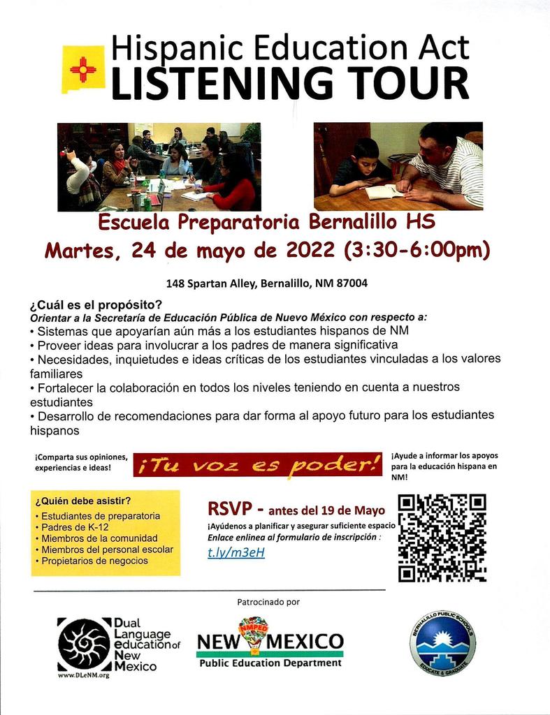 Hispanic Education Act Listening Tour